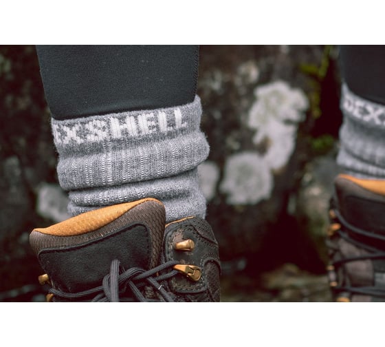Водонепроницаемые носки DexShell Terrain Walking, серые M/39-42, DS828HGM
