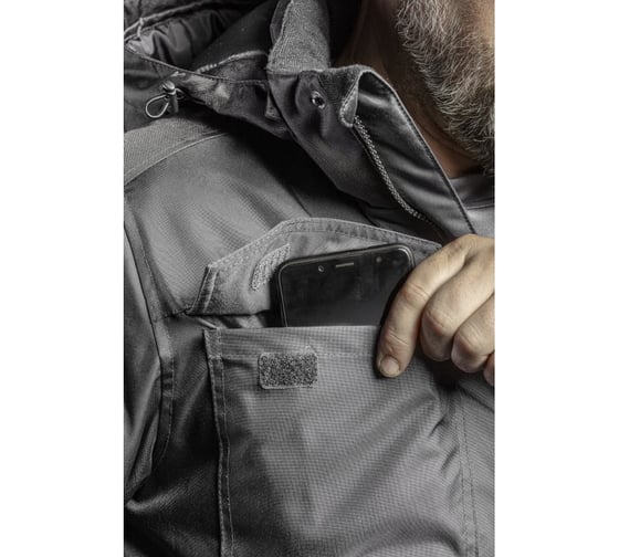 Kуртка утепленная HOEGERT TECHNIK REN графитовая, 3XL (58) HT5K241-3XL