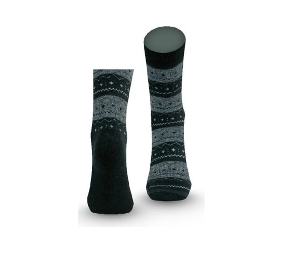 Носки Lasting TWP 686, wool+polypropylene, черный с серым рисунком, размер XL TWP686-XL