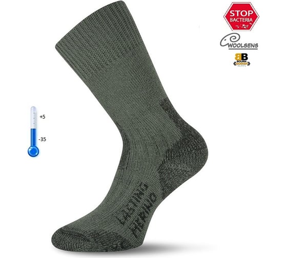 Носки Lasting TXC 620, wool+acryl, зеленый, размер L TXC620-L