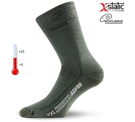 Носки Lasting WXL 620, wool+nylon, темно-зеленый, размер XL WXL620-XL
