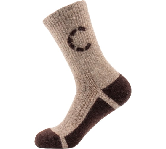 Термоноски Следопыт Organic wool socks YAK, tobacco brown, р.44-46 PF-TS-76