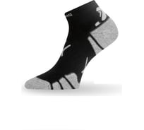 Носки Lasting RUN 901 микрофибра+полипропилен, черный с серой полоской, размер L RUN901-L
