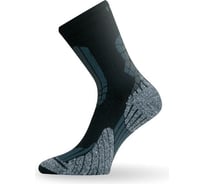 Носки Lasting ITU 900 микрофибра+полипропилен, черный с серыми полосками, размер M ITU900-M