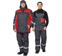 Костюм мужской Прабо утепленный " Бренд К" т.серый/красный р-р 56-58/170-176 33510