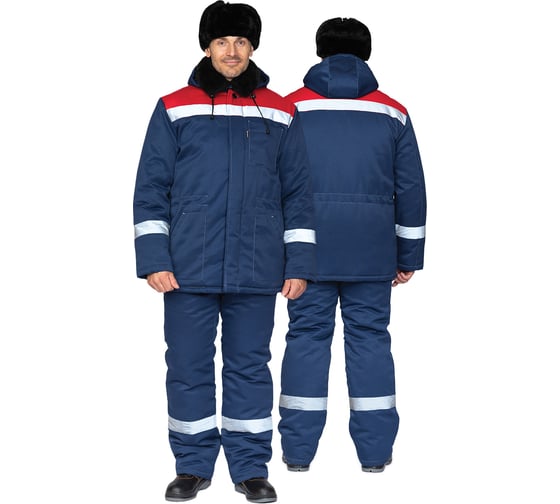 Костюм мужской Прабо утепленный " Пантеон 2" т.синий/красный р-р 48-50/170-176 33931 1