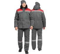Костюм мужской Прабо утепленный " Мастерок 2" серый/красный р-р 48-50/170-176 17180