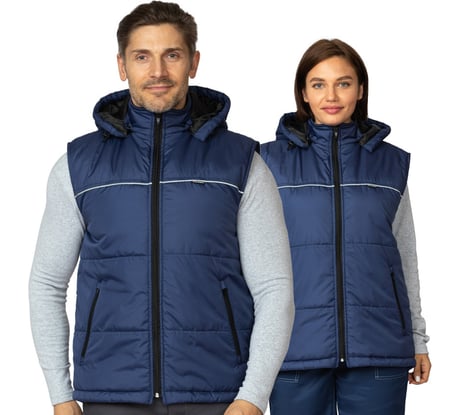 Жилет утепленный Прабо Кама темно-синий, р-р 56-58 (56) 33587