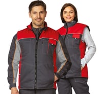 Жилет утепленный Прабо Бренд темно-серый/красный, р-р 56-58 (56) 35682