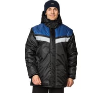 Куртка мужская утепленная Прабо "Сарма" черный/василёк, р-р 60-62/182-188 34060