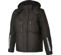 Куртка СОЮЗСПЕЦОДЕЖДА КОТКРУТ KOTKRUT трансформер утепленная черная, лимон, 44-46,170-176 2000000231495