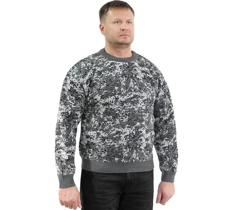 Свитер вязаный 7.62 серая цифра, размер 48 4610097064951