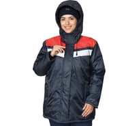 Куртка женская утепленная Прабо "Сарма" темно-синий/красный, размер 56-58, рост 158-164 34597