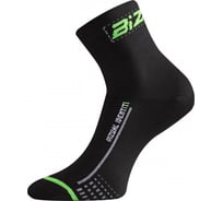 Носки Lasting BS30 966, microfiber+nylon, черный с зеленой полоской, размер S, BS30966S