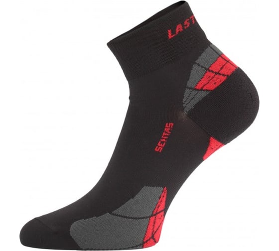 Носки Lasting CTF 903, polypropylene+nylon, черный/красный, размер S, CTF903S 1