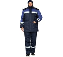 Костюм мужской утепленный Прабо Антистат темно-синий/светло-василек, р. 60-62/170-176 57953