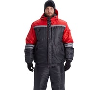 Зимний костюм Урсу.с "СТИМ" куртка/полукомб. цвет: т.серый/красный ; 56-58, 170-176 КОС634-303