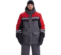 Зимний костюм Урсу.с "ЗИМНИК" куртка/брюки, цвет: т.серый/черный/красный ; 52-54, 170-176 КОС631-300 35167861