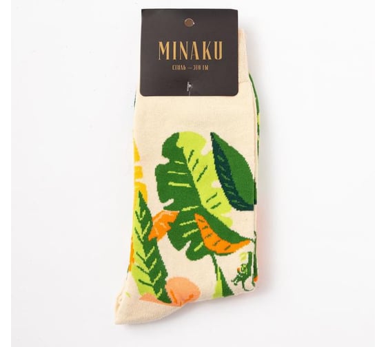 Носки MINAKU "Листья" размер 36-41 (23-27 см) 5097400