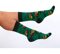 Носки MINAKU "Птицы" цвет зелёный, размер 36-41 (23-27 см) 5097402