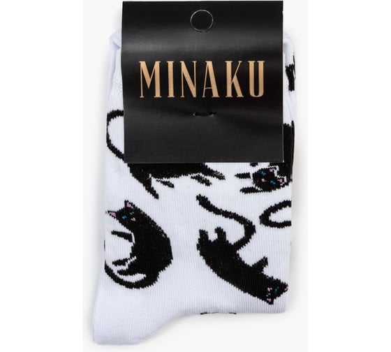 Носки MINAKU «Котики» цвет белый, размер 38-39 (25 см) 6830128
