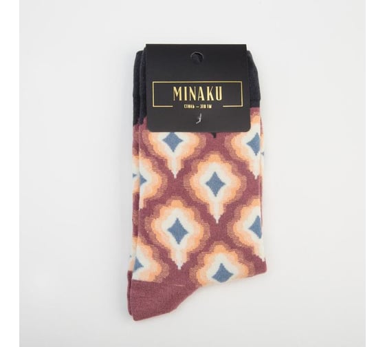 Носки MINAKU «Узор» размер 36-41 (23-27 см) 6882935