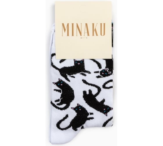 Носки MINAKU «Котики» цвет белый, размер 40-41 (27 см) 6881631