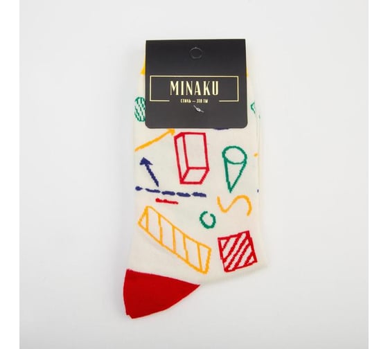 Носки MINAKU «Фигуры» размер 36-41 (23-27 см) 6882930