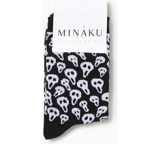Носки MINAKU «Крик» цвет чёрный, размер 36-37 (23 см) 7147411