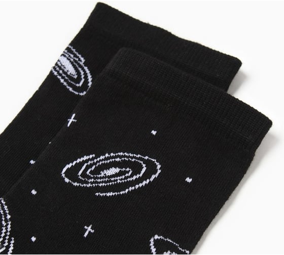 Женские носки MINAKU "Космос", цвет чёрный, размер 38-39 (25 см) 7050193