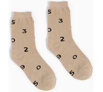 Женские носки MINAKU "Цифры" цвет бежевый, р-р 38-39 (25 см) 9612849