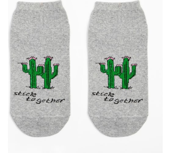 Женские носки MINAKU "Stick together" цвет серый, р-р 36-37 (23 см) 7516966