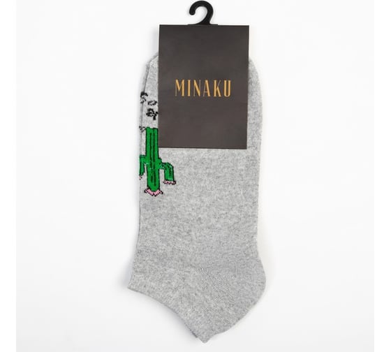 Женские носки MINAKU "Stick together" цвет серый, р-р 36-37 (23 см) 7516966