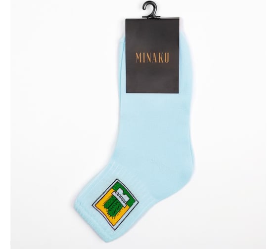 Женские носки MINAKU "Кактус" цвет голубой, р-р 36-37 (23 см) 7516972