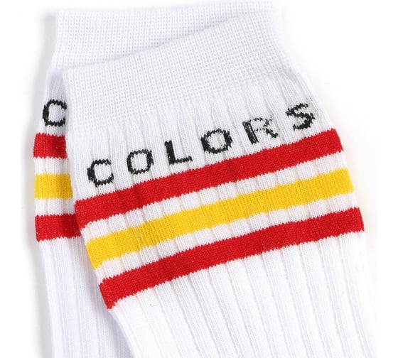 Женские носки MINAKU "Colors" цвет белый (с полосками), р-р 36-37 (23 см) 9612856