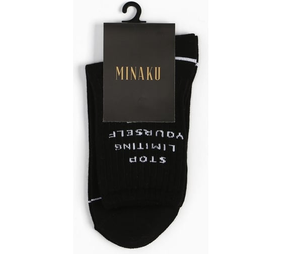 Женские носки MINAKU "Stop" цвет черный, р-р 38-39 (25 см) 9612839