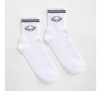 Мужские носки MINAKU Планета цвет белый, р-р 40-41 (27 см) 6885459