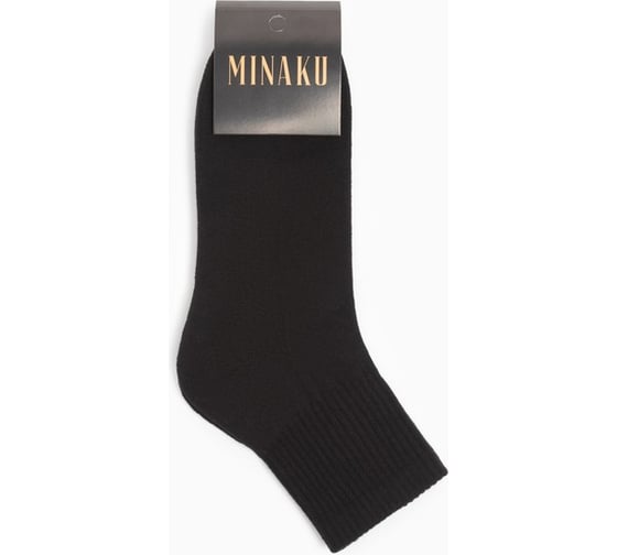 Мужские носки MINAKU с махровым следком цвет черный, р-р 39-43 (27-29 см) 9418491