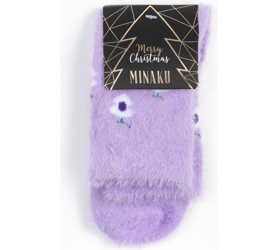 Махровые носки MINAKU Цветочки, р-р 36-39 (23-25 см) 7573836