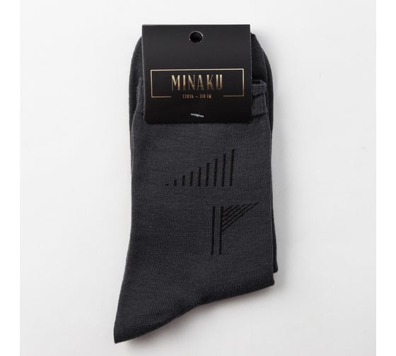 Мужские носки MINAKU "Бамбук", цвет серый, размер 40-41 (27 см) 4599921