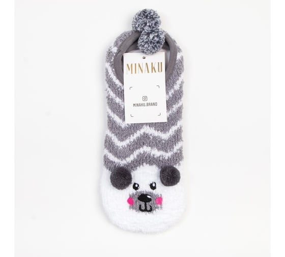 Носки-следки MINAKU женские "Мишка", р-р 36-39 7905408