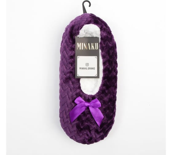 Женские носки-тапочки MINAKU цв.фиолетовый, р-р 35-37 (23 см) 7587459