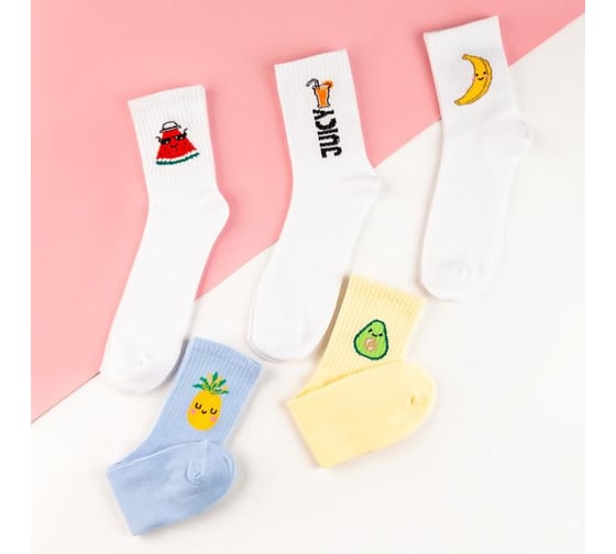 Набор женских носков KAFTAN Be juicy 5 пар, р. 36-39 (23-25 см) 5482590