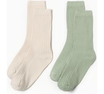 Набор женских носков KAFTAN Base, 2 пары, размер 36-39 (23-25 см) молочн/оливк 10321976