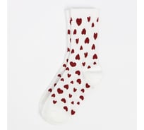 Носки женские KAFTAN "Сердечки" р. 36-39 (23-25 см), белый 9502463