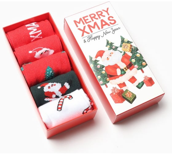 Набор женских носков KAFTAN Merry XMAS, р. 36-39 (23-25 см), 5 пар 9731143