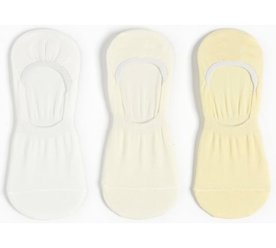 Набор женских следков KAFTAN Basic, 3 пары, р. 36-39 (23-25 см) цв. желтый 9601719 1