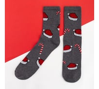 Носки мужские KAFTAN "New year" размер 41-44 (27-29 см), серый 5078153