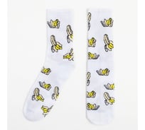 Носки мужские KAFTAN "Бананы" размер 41-44 (27-29 см), белый 4682650