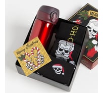 Подарочный набор KAFTAN термос и носки 3 пары Skull, размер 41-44 (27-29 см) 7994672